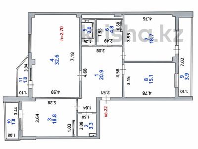 3-комнатная квартира · 120 м² · 2/9 этаж, Бокейхан 30 — Улы дала за 75 млн ₸ в Астане, Есильский р-н