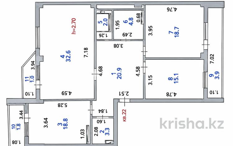 3-комнатная квартира · 120 м² · 2/9 этаж, Бокейхан 30 — Улы дала за 75 млн ₸ в Астане, Есильский р-н — фото 2