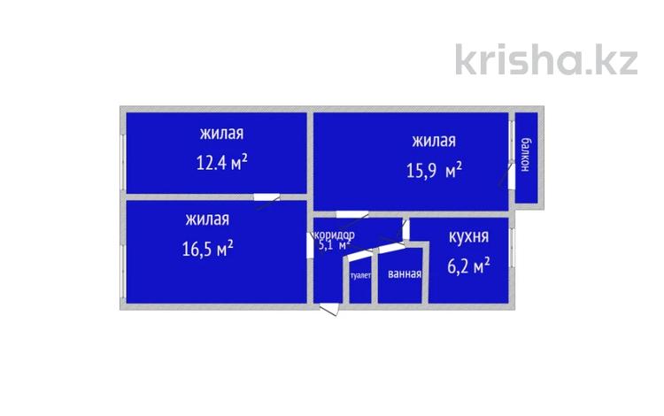 3-комнатная квартира, 60.9 м², 2/5 этаж, Каирбекова 409 за 18.5 млн 〒 в Костанае — фото 2