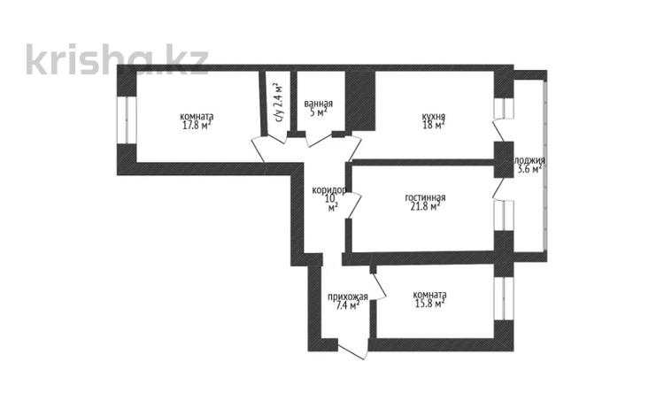 3-бөлмелі пәтер · 101.8 м² · 5/9 қабат, Аль-Фараби 20, бағасы: 65 млн ₸ в Костанае — фото 2