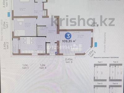 3-бөлмелі пәтер · 109.35 м² · 7/12 қабат, Е-899 5/1, бағасы: 98 млн ₸ в Астане, Нура р-н