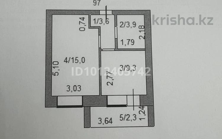 1-комнатная квартира · 34.1 м² · 2/9 этаж, Мухтара Ауэзова 189/16 за 14.5 млн ₸ в Кокшетау — фото 2