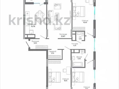 4-комнатная квартира · 112 м² · 8/12 этаж, Сыганак 28 за 85 млн 〒 в Астане, Нура р-н