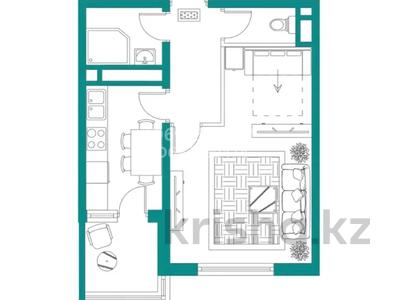 1-бөлмелі пәтер, 36.5 м², 4/9 қабат, мкр Кокжиек, Жолымбет 42/5, бағасы: 13 млн 〒 в Алматы, Жетысуский р-н