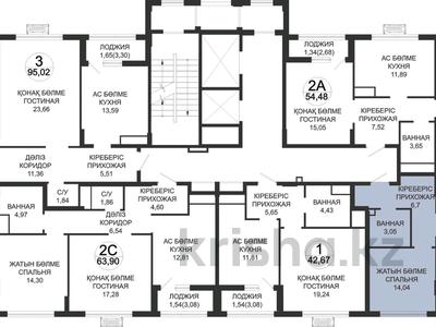 2-бөлмелі пәтер · 47.8 м² · 12/18 қабат, Туран 39/3, бағасы: 38 млн ₸ в Астане, Нура р-н