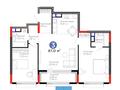 3-комнатная квартира · 87 м² · 5/9 этаж, Турар Рыскулов 3 за 90 млн ₸ в Астане, Есильский р-н