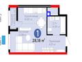 1-комнатная квартира · 29 м² · 9/17 этаж, Е 908 23 за 20 млн ₸ в Астане, Нура р-н
