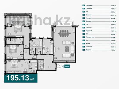 4-бөлмелі пәтер · 195 м² · 2/5 қабат, Керей, Жанибек хандар 8а, бағасы: 260 млн ₸ в Астане, Есильский р-н