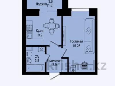 1-комнатная квартира · 34 м² · 7/9 этаж, Розы Баглановой 23Б за 19 млн ₸ в Астане, Нура р-н