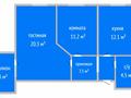2-бөлмелі пәтер · 56.6 м² · 6/6 қабат, садовая 100\2, бағасы: 24 млн ₸ в Костанае — фото 2
