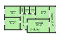 3-комнатная квартира · 58.5 м² · 2/3 этаж, Микрорайон Дорожник 33 — Поликлиника новая через дорогу, сбоку магазин Тобол за 22.5 млн ₸ в Затобольске (Тобыле)