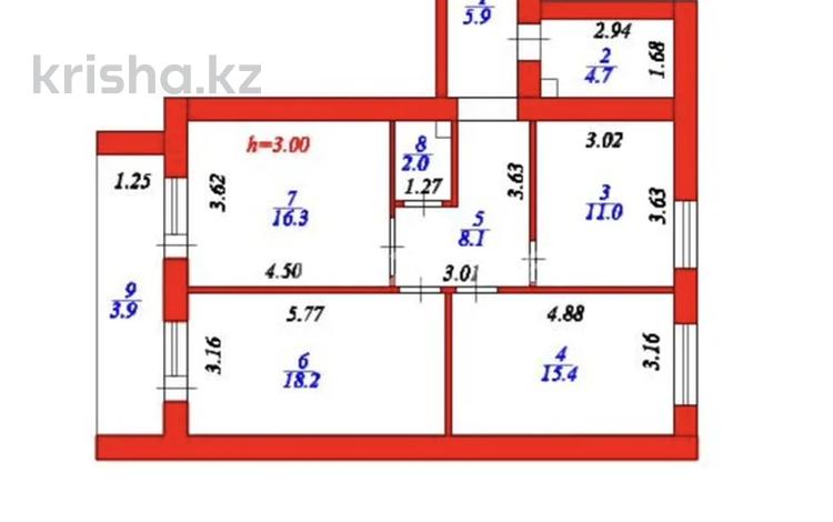 3-комнатная квартира · 86 м² · 8/10 этаж, Алихан Бокейхан 7 за 63 млн ₸ в Астане, Есильский р-н — фото 2