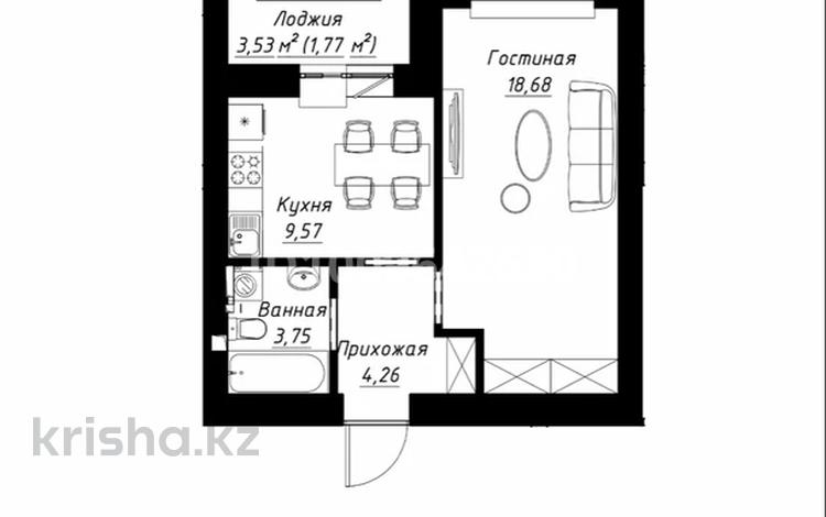 1-комнатная квартира · 38 м² · 6/9 этаж, Ч. Айтматова 1 за 24 млн ₸ в Астане, Нура р-н — фото 3