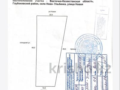 Участок · 10 соток, Ново-Ульбинка за 22 млн ₸