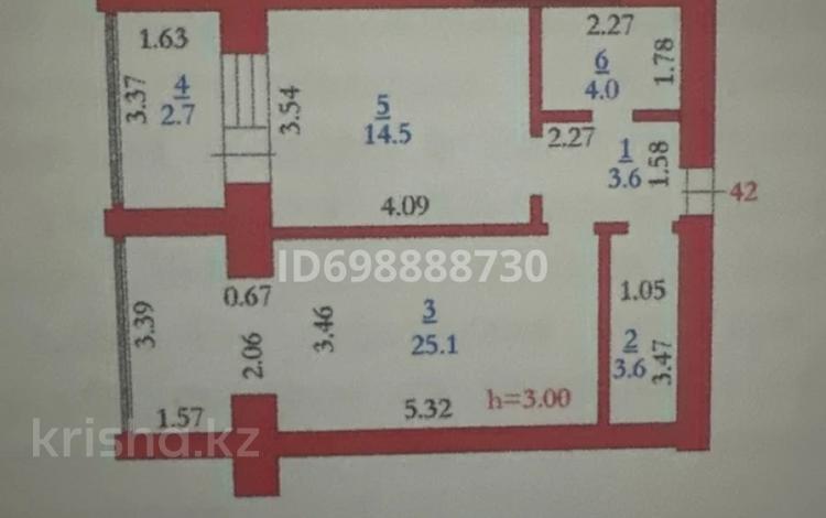 1-комнатная квартира · 53.3 м² · 7/9 этаж, проспект Санкибай батыра 40Е — Гипермаркет Дина за 22.5 млн ₸ в Актобе — фото 2