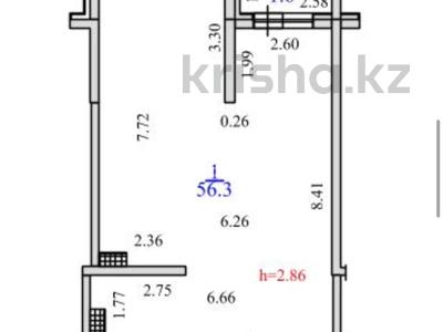 2-бөлмелі пәтер · 57.9 м² · 7/7 қабат, мкр Томирис, Рыскулова 103/6, бағасы: 31 млн ₸ в Алматы, Алатауский р-н