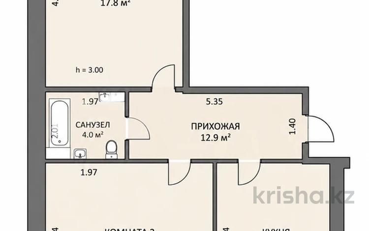 2-бөлмелі пәтер · 84.5 м² · 7/9 қабат, Алтын Орда, бағасы: 26.1 млн ₸ в Актобе — фото 2