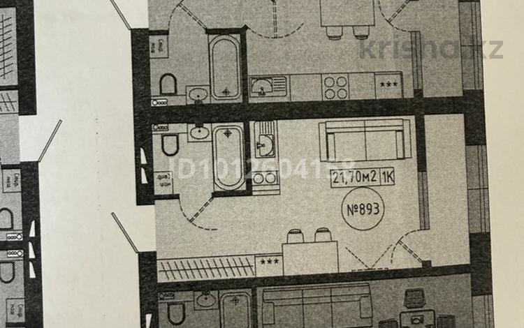 1-бөлмелі пәтер · 21.7 м² · 3/9 қабат, Е-128 2, бағасы: 9.2 млн ₸ в Астане, Есильский р-н — фото 2