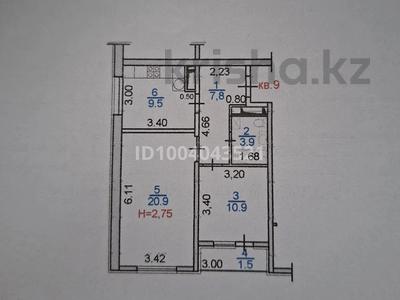 2-бөлмелі пәтер · 54.5 м² · 3/12 қабат, мкр Акбулак, Дарабоз 1-83 — Момышулы-Рыскулова, напротив Алматы Арена, бағасы: 40 млн ₸ в Алатауский р-н