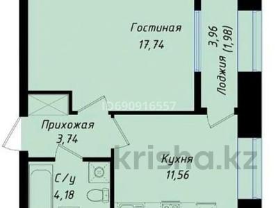 1-комнатная квартира, 42 м², 9 этаж помесячно, Туран 34а за 200 000 〒 в Астане, Нура р-н