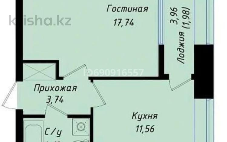 1-комнатная квартира, 42 м², 9 этаж помесячно, Туран 34а