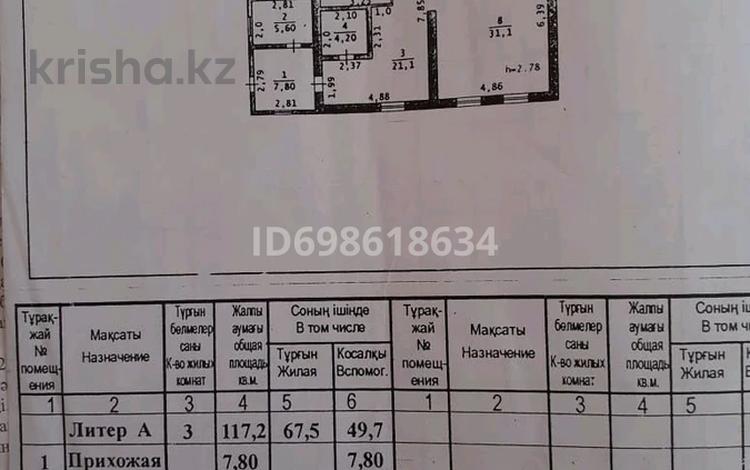 Отдельный дом · 3 комнаты · 117.2 м² · 10 сот., мкр Кара депо, Әнші мәди за 25 млн 〒 в Атырау, мкр Кара депо — фото 2