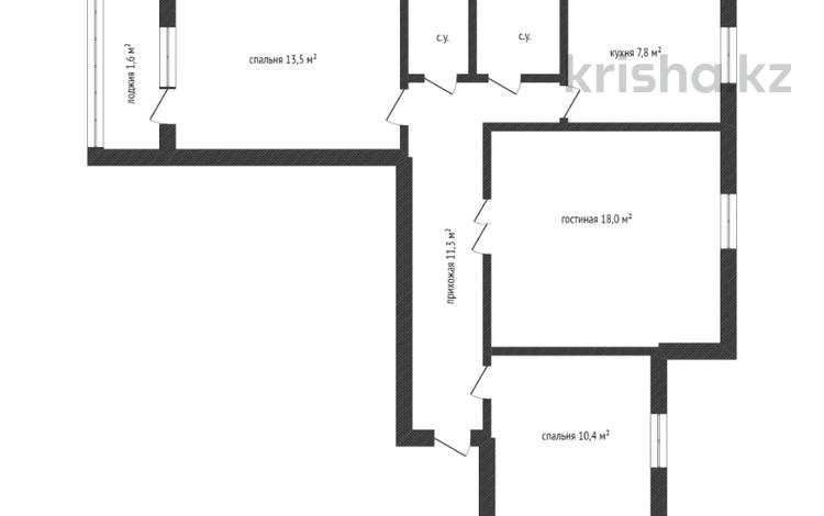3-комнатная квартира, 68 м², 4/5 этаж, Абая 48 за 24.5 млн 〒 в Кокшетау — фото 2