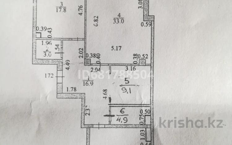 3-бөлмелі пәтер, 113 м², 3/17 қабат, Кенесары 52 — Шокана Валиханова, бағасы: 58 млн 〒 в Астане, р-н Байконур — фото 2