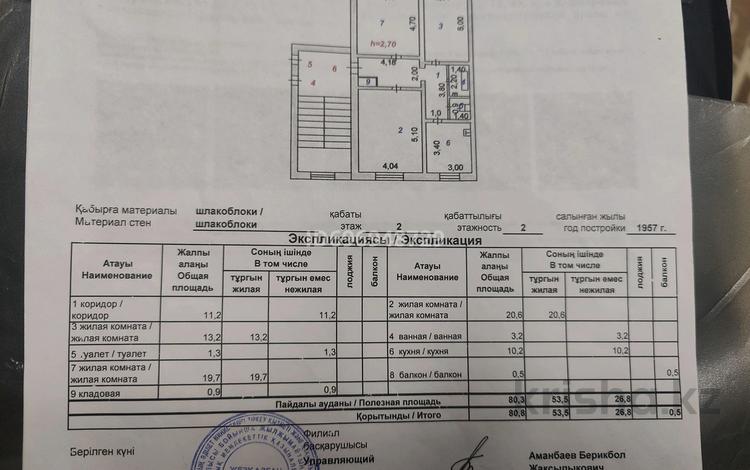 3-комнатная квартира · 80 м² · 2/2 этаж, Аубакирова 16 — Гагарина за 18 млн 〒 в Жезказгане — фото 2
