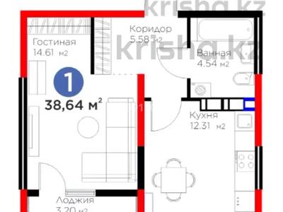 Продажа квартир в Шымкенте: 1-комнатная квартира · 38.58 м² · 2/12 этаж, Байдибек би 115/10 за 21.5 млн 〒 1-комнатная квартира · 38.58 м² · 2/12 этаж, Байдибек би 115/10 за 21.5 млн 〒 в Шымкенте, Каратауский р-н