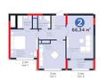 3-бөлмелі пәтер · 66.5 м² · 13/21 қабат, Бухар жырау- НИКАКИХ КОМИССИЙ! САМАЯ НИЗКАЯ ЦЕНА!! ГОРЯЧКА! документы на руках, бағасы: ~ 62.7 млн ₸ в Астане, Нура р-н