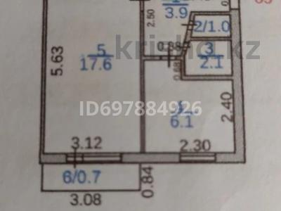 1-комнатная квартира · 31.4 м² · 2/5 этаж, мкр Юго-Восток, Камали Дюсембекова 63 — 59 школа, мечеть за 12 млн 〒 в Караганде, Казыбек би р-н