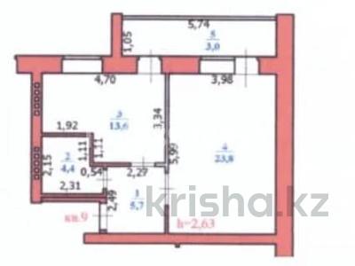 1-комнатная квартира · 50.5 м² · 5/5 этаж, мкр. Зачаганск пгт 63А — Ул.Жангир хана 63А за 17.5 млн ₸ в Уральске