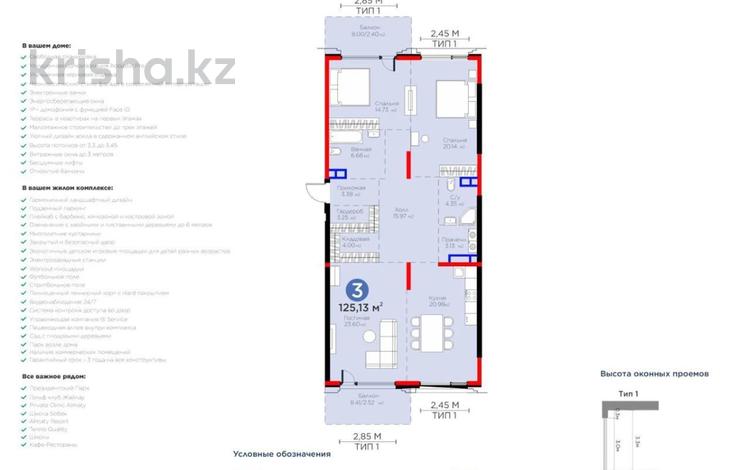 3-бөлмелі пәтер · 125.13 м² · 3/3 қабат, Култобе 1/2 — ЛУЧШЕЕ ПРЕДЛОЖЕНИЕ, бағасы: 173.5 млн ₸ в Алматы, Наурызбайский р-н — фото 2