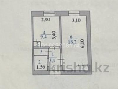 1-комнатная квартира · 35.4 м² · 5/5 этаж, Жанайдар Жирентаев 15/1 — Университет ЕНУ за 14 млн 〒 в Астане, Алматы р-н