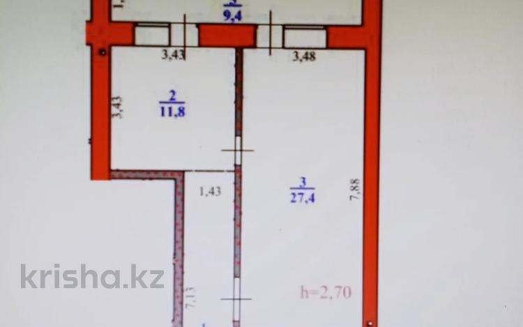 1-бөлмелі пәтер · 67.4 м² · 7/9 қабат, ул. Кажыма Жумалиева 48, бағасы: ~ 22.9 млн ₸ в Зачаганске — фото 2
