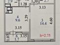 1-комнатная квартира · 35.5 м² · 8/22 этаж, Бектурова 4/1 за 24 млн ₸ в Астане, Нура р-н — фото 2
