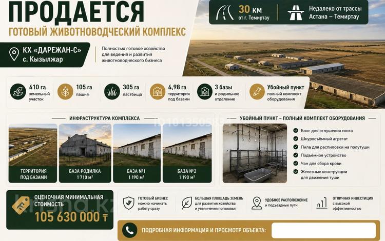 Животноводческий комплекс, 410 га, 30 км от Темиртау · 4090 м², бағасы: 100 млн ₸ в Ростовке — фото 2