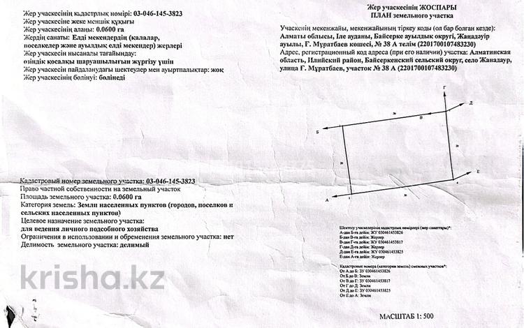 Участок · 6 соток, Жанадаур, Ғ. Мұратбаев 38А за 6 млн ₸ в Алатау — фото 2