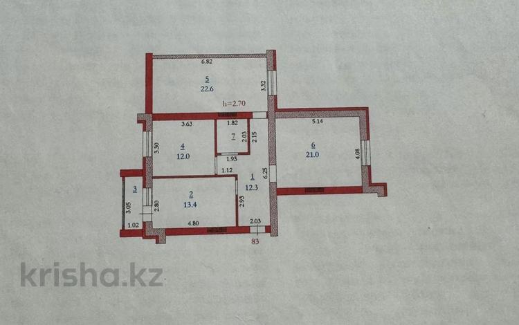 2-комнатная квартира, 78 м², 8/9 этаж, мкр. Алтын орда, мустафа шокая 2 за 28 млн 〒 в Актобе, мкр. Алтын орда — фото 2