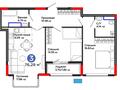 3-комнатная квартира · 76.29 м², Сагадат Нурмагамбетов 15, 16 за ~ 66.7 млн ₸ в Астане, Сарайшык р-н — фото 3