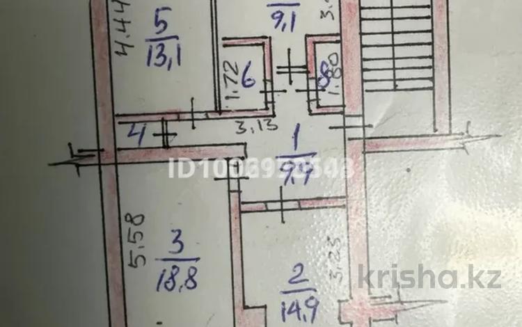 3-комнатная квартира · 75 м² · 4/5 этаж, Ленина 20 за 25 млн 〒 в Талдыкоргане, Каратал — фото 2