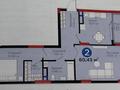 2-комнатная квартира · 60.43 м² · 4 этаж, Турар Рыскулов 18/1 за 43 млн ₸ в Астане, Есильский р-н