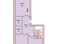 2-бөлмелі пәтер · 69.58 м² · 4/9 қабат, Береке 15, бағасы: ~ 27.1 млн ₸ в Костанае