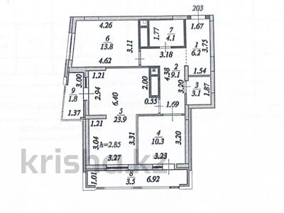 3-комнатная квартира, 72 м², 13/21 этаж, Ракымжан Кошкарбаев 36 за 31 млн 〒 в Астане, Алматы р-н