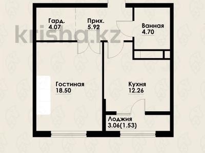 2-комнатная квартира · 48 м² · 4/12 этаж, Макатаева - Байтурсынова 129/1 за 39 млн ₸ в Алматы, Алмалинский р-н