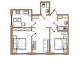 3-бөлмелі пәтер · 59.5 м² · 1/6 қабат, мкр Кайрат 3 — Микр Кайрат, бағасы: 31.6 млн ₸ в Алматы, Турксибский р-н
