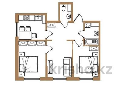 3-бөлмелі пәтер · 59.5 м² · 1/6 қабат, мкр Кайрат 3 — Микр Кайрат, бағасы: 31.6 млн ₸ в Алматы, Турксибский р-н