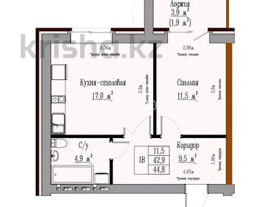 1-комнатная квартира, 44.8 м², 2/9 этаж, К.Кенесары 83 за 12.8 млн 〒 в Кокшетау