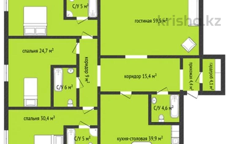4-комнатная квартира · 264 м² · 2/9 этаж, Тауелсиздик 149 за ~ 105.1 млн 〒 в Костанае — фото 3